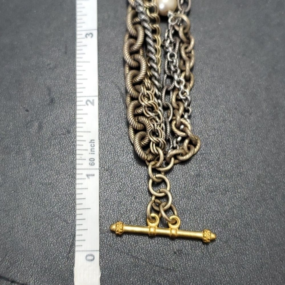 Multi Tone Multi Chain Bracelet - image 7